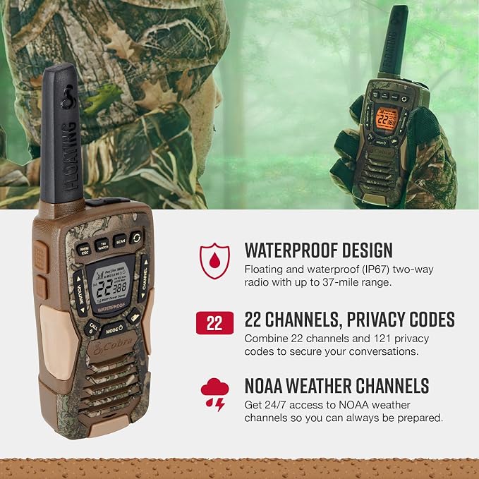 Cobra ACXT1035R FLT TTC Floating and Waterproof Walkie Talkies - Image 3