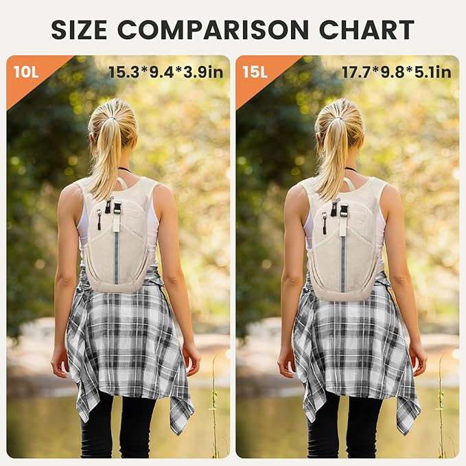 Small Hiking Backpack 15L- Lightweight Packable Foldable Backpack - Image 4