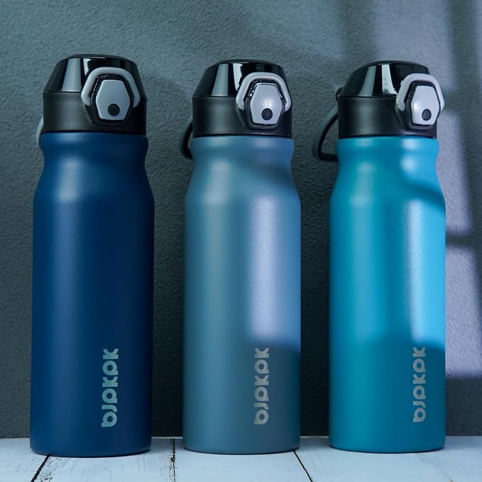 BJPKPK Water Bottle with Straw 25oz Insulated Water Bottles Reusable Stainless - Image 5