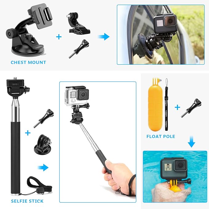 Luxebell Action Camera Accessory Kit - Image 2