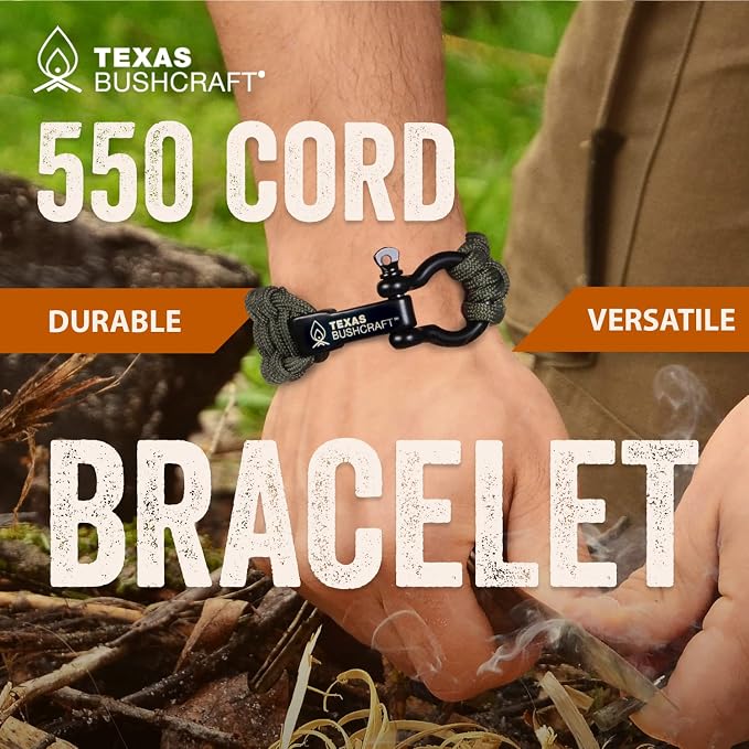Texas Bushcraft Firecraft Cord Survival Bracelet – Paracord Bracelet - Image 3