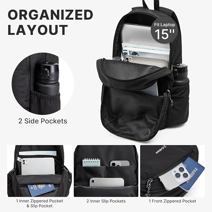 G4Free 15L Hiking Backpack Lightweight Small Travel Backpack Casual Daypack - Image 3