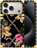 for iPhone 17 Pro Case Luxury Golden Decoration by Unknown