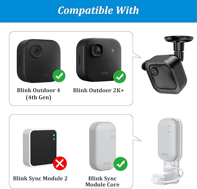 PlusAcc Wall Mount for Blink Outdoor 4 & Outdoor 2K+, Weatherproof Protective - Image 2
