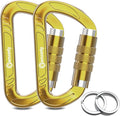 3inch Auto Locking Carabiner Clips Heavy Duty, 12KN /2697lbs Lightweight by AMZONLYLORSUM