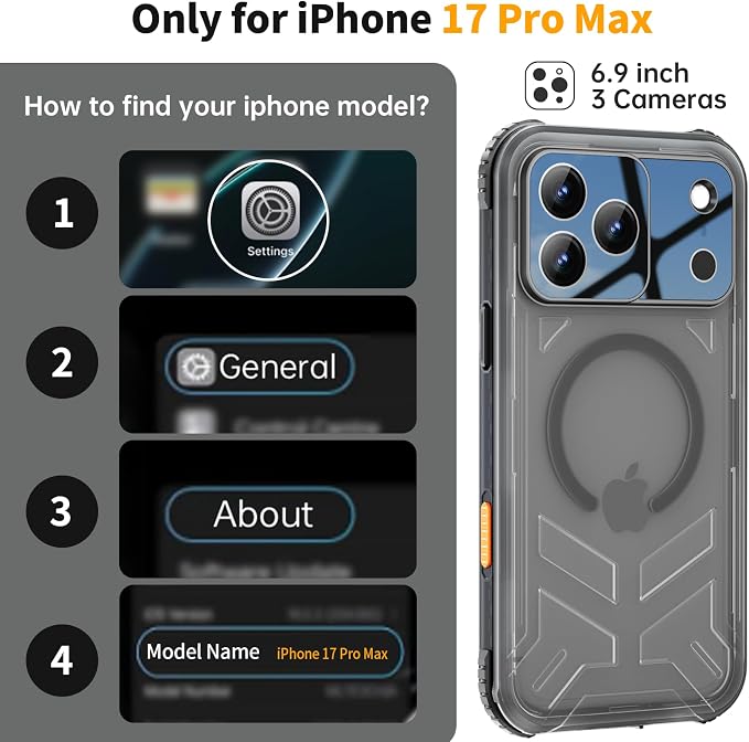 for iPhone 17 Pro Max Waterproof Case, Fit - Image 6