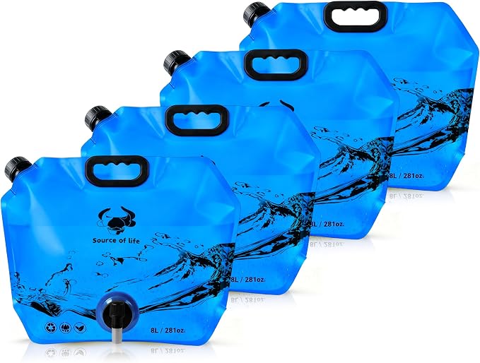 Collapsible 8L Water Storage Bag, BPA-Free Portable Folding Water Jug by MrBulloc