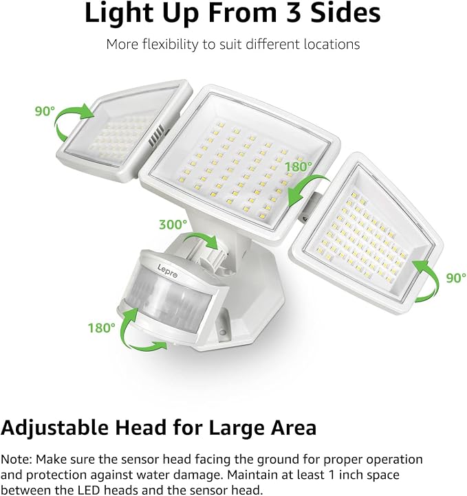 Lepro LED Security Lights, Outdoor Motion Sensor Light, Flood Lights - Image 7