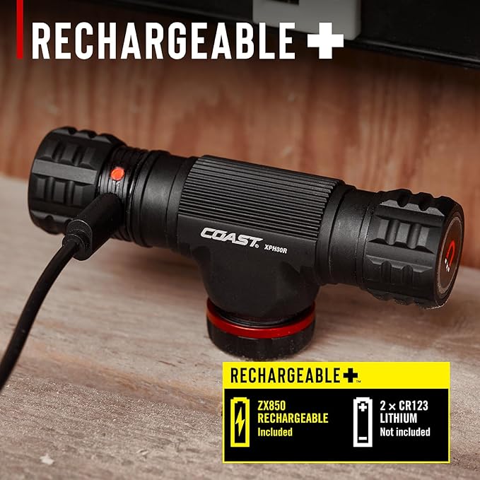 Coast XPH30R 1500 Lumen USB-C Rechargeable Dual Power Headlamp - Image 5