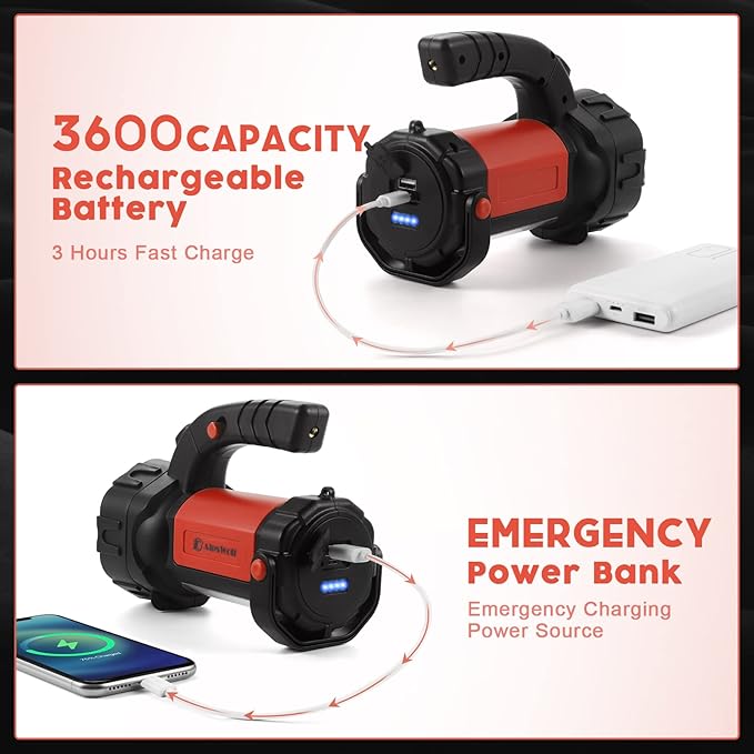 Camping Lantern Rechargeable, AlpsWolf LED Flashlight Spotlight Lantern - Image 6