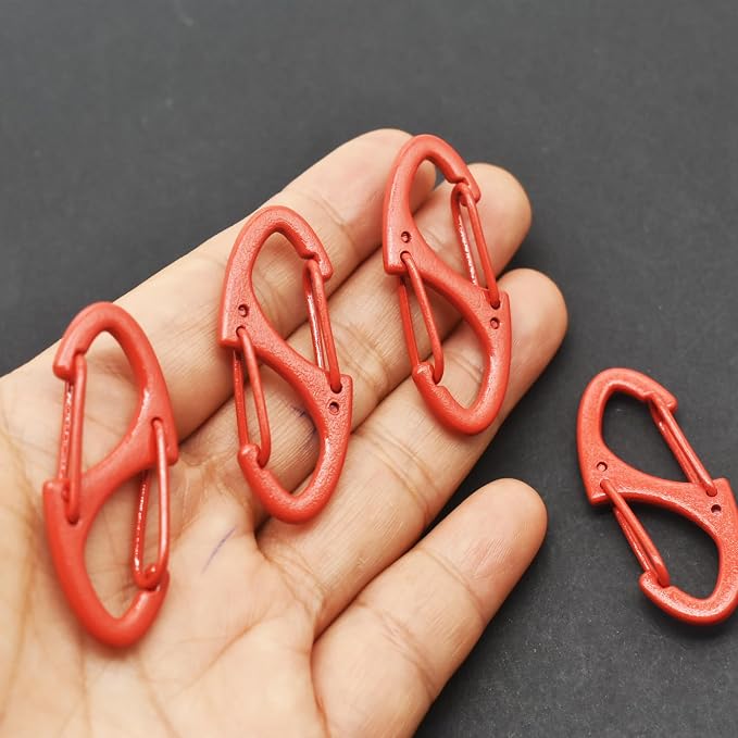 Small Carabiner Clips 1.6 inch Metal Double Sided Spring Gate Snap Hooks - Image 6