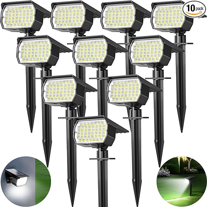 Tadyreal Solar Spot Lights Outdoor 10 Pack, Solar Landscape Spotlights by TadyrealSolarLights