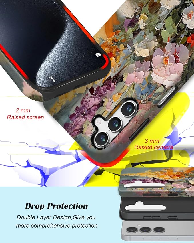 Compatible for Samsung Galaxy A37 5G Case, Dual Layer Heavy Duty 2 in 1 - Image 3