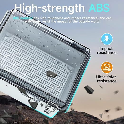 Waterproof Outdoor Project ABS Plastic Junction Box，IP67 Waterproof Clear - Image 3