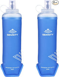 500ml Soft Flask, 2 Pack TPU Collapsible Soft Water Bottle by SEMSTY