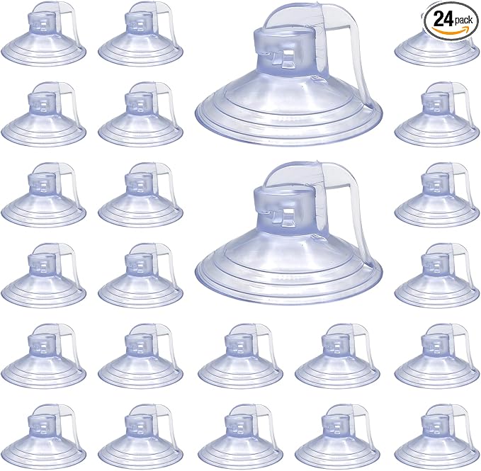 24 PCS Pull Tab Clear Small Suction Cups by Unknown