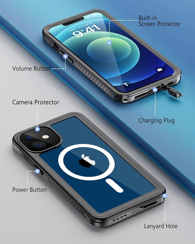 Beeasy for iPhone 12 Waterproof Case Compatible - Image 6