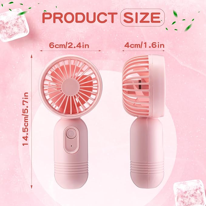 Rossesay 6 Pcs Mini Portable Fan Bulk Cute Handheld Lightweight Small Little - Image 2