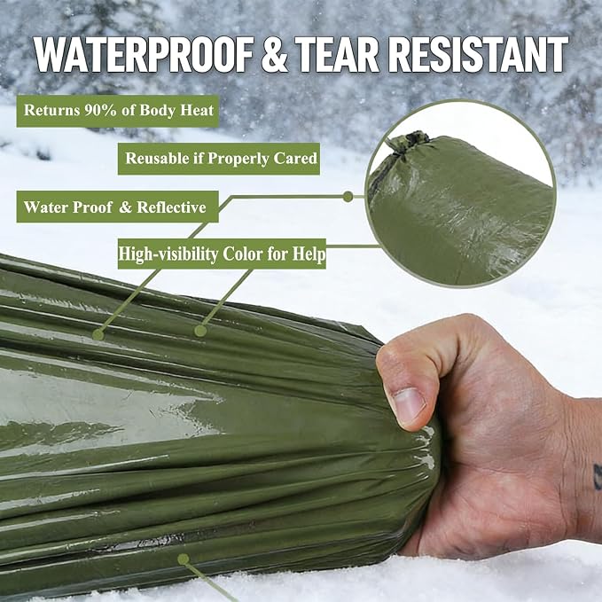 Sleeping Bag, Terrashell Blanket, Emergency Sleeping Bag, Compact Lightweight - Image 3