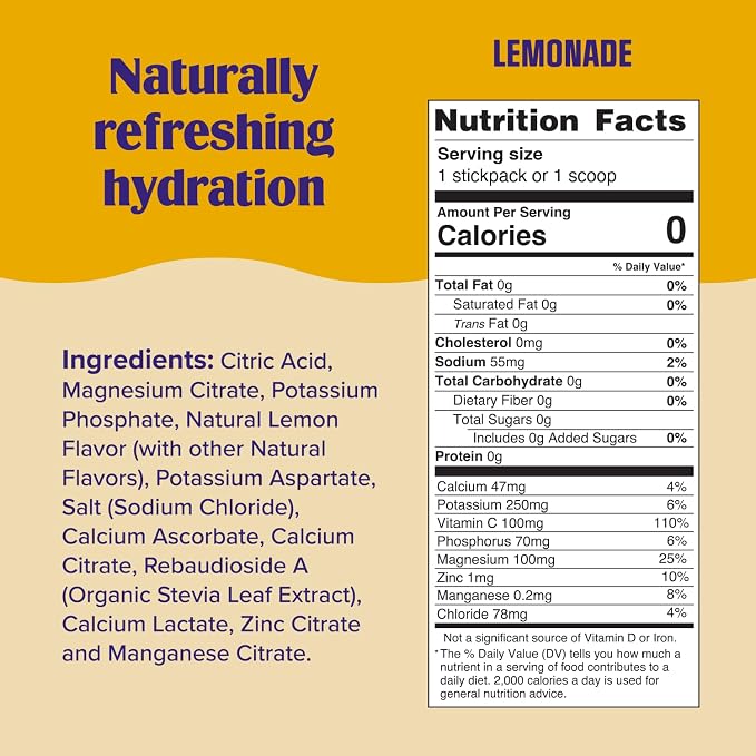 Ultima Replenisher Daily Electrolyte Powder Drink Mix – Sugar Free – Lemonade - Image 3