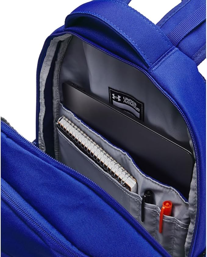 Under Armour Unisex-Adult Hustle 6.0 Backpack, Royal/Royal/Metallic Silver - Image 4