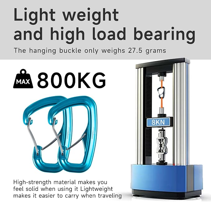 Heavy Duty Carabiner Clip Hook 8KN, - Image 4