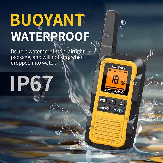 Gaswei G2pro+ IP67 Waterproof Floating Heavy Duty Walkie Talkies Long Range - Image 2