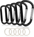 Carabiner Caribeaner Clip, Extra Large 4" Aluminum Carabeaner Keychain Hook by CampTek
