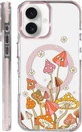 Case for iPhone 16 Plus, Retro Mushroom Sunflower Phone Case Design，for Women by Toulas
