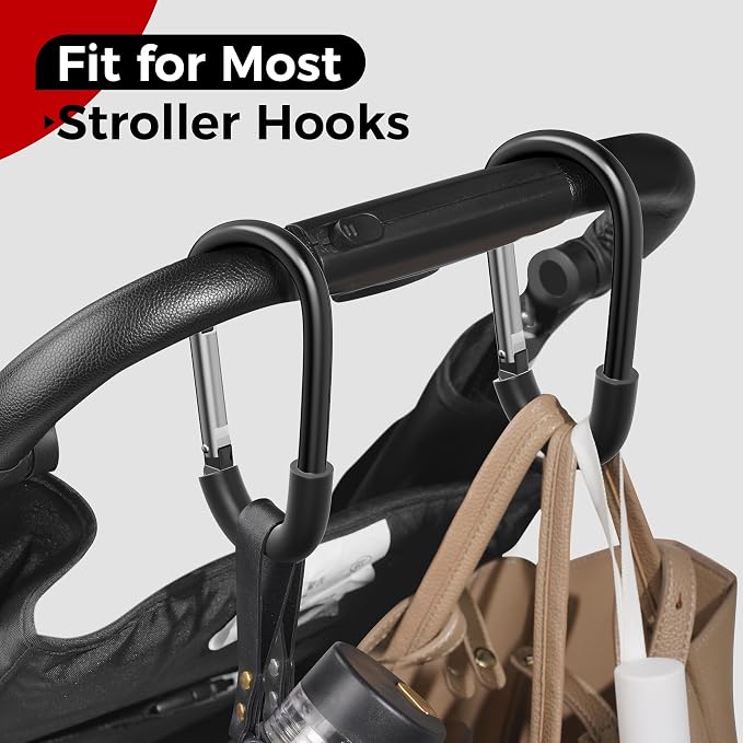SURDOCA Stroller Hooks, Large Stroller Hooks - Image 4