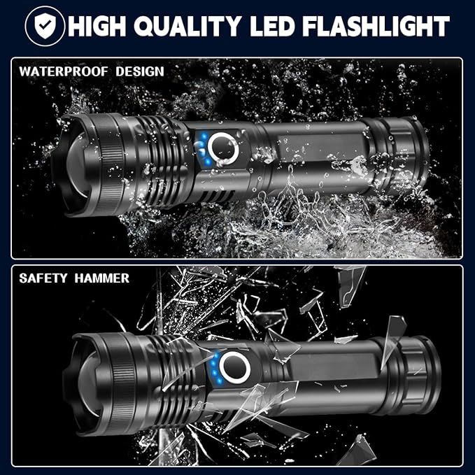 3Pack Rechargeable Flashlights High Lumens, 5Modes LED Flashlight Rechargeable - Image 6