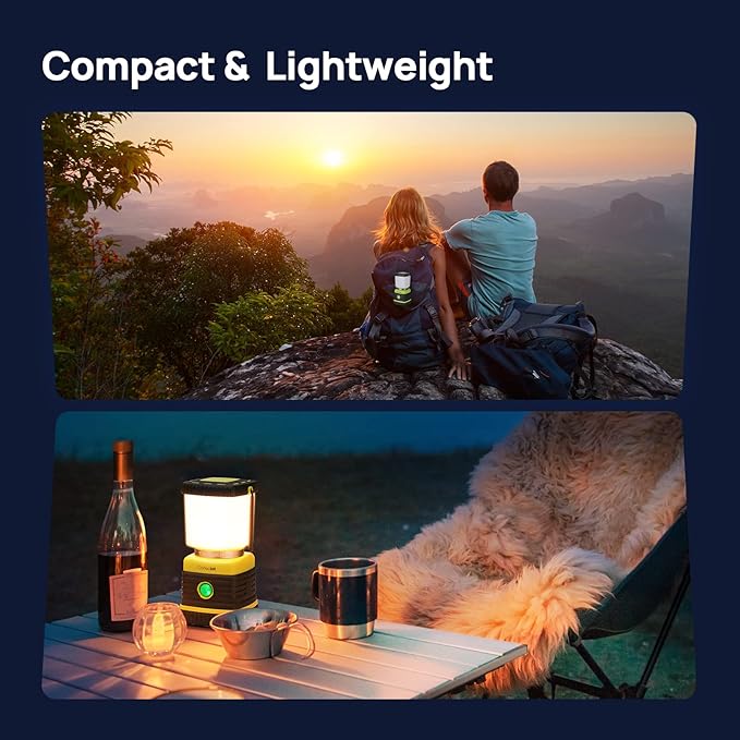 LED Camping Lantern, Consciot Battery Powered LED Lantern Flashlight, 4 Light - Image 7