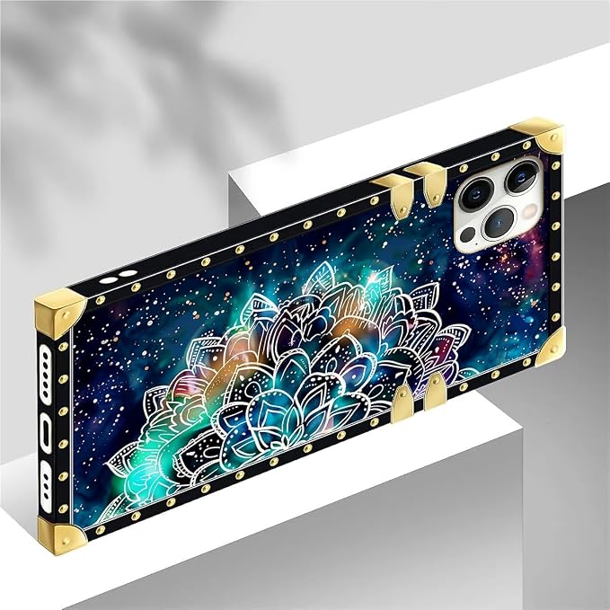 Compatible with iPhone 12 Pro Max Case, Starry Sky Colourful Mandala Luxury - Image 4