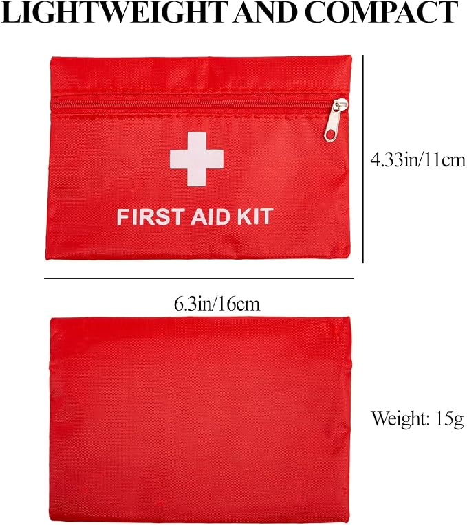 QCWN 12 Pack Empty First Aid Bag Mini Medical Kit Pouch Small Travel Emergency - Image 2