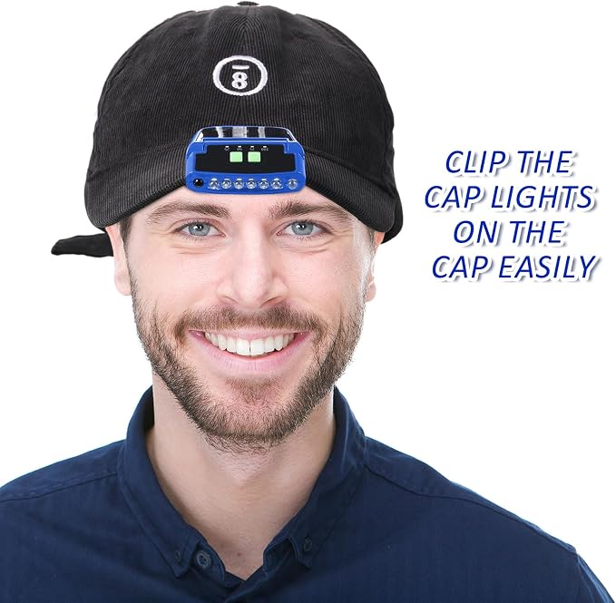 Mudder LED Clip on Cap Lights USB Rechargeable Cap Flashlight Clip Waterproof - Image 6