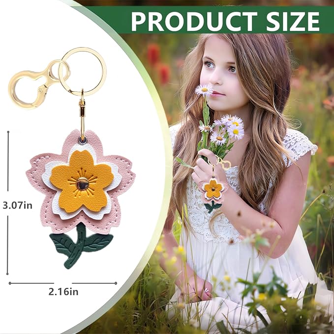BORKUANA Leather Keychain Holder Case Compatible - Image 2