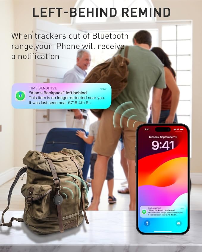 Air Tracker Tags-2 Pack, Smart Bluetooth Tracker, Compatible - Image 3