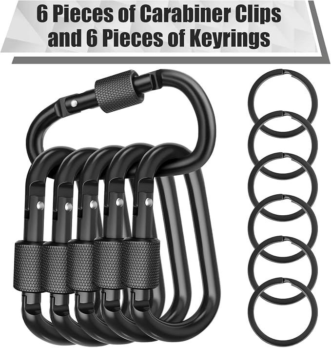 Cridoz Locking Carabiner D Ring Clips - Image 2