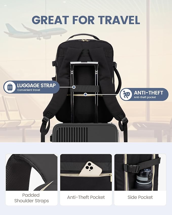 LOVEVOOK Travel Backpack for Women & Men 40L, Airline Approved Carry On - Image 6