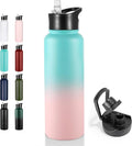 VEGOND 40 oz Insulated Water Bottle Stainless Steel Metal Water Bottles by VEGOND