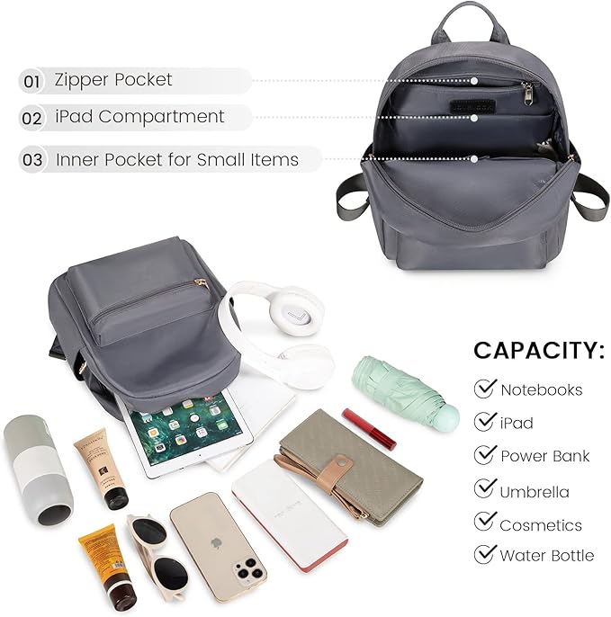 LOVEVOOK Mini Backpack for Women Light Weight Small Waterproof Backpack Purses - Image 3
