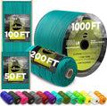 TECEUM Reflective Paracord Rope 1000 – 1000ft/200ft/100ft/50ft – 40+ Colors – by TECEUM