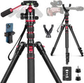68" Ball Head Camera Tripod & Monopods, 360° Smooth Rotation V-Yoke Rifle by Nietoto-US