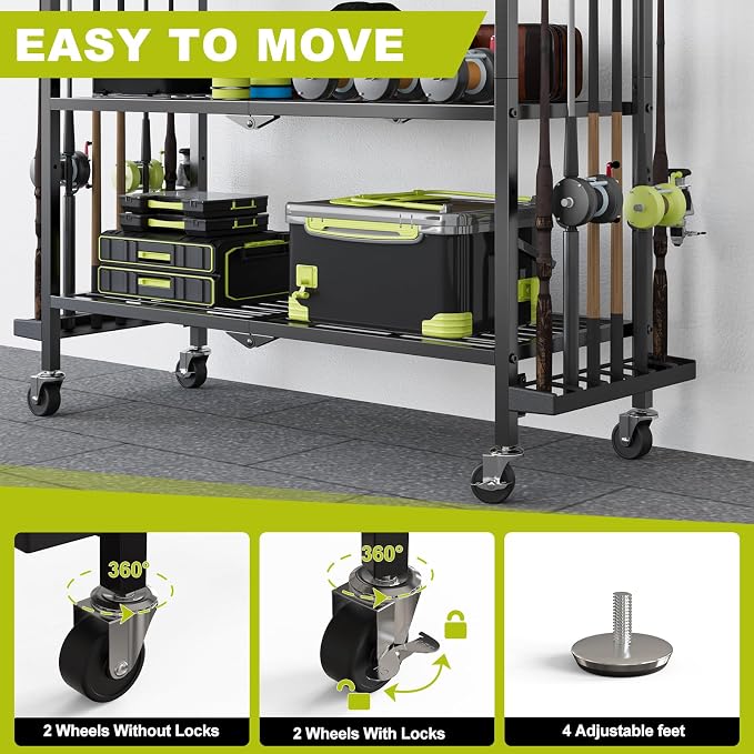 Fishing Rod Holders for Garage, Fishing Rod Stand - Image 5