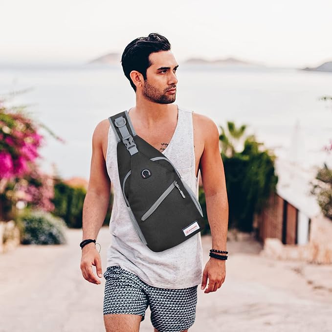 ZOMAKE Sling Bag, Small Crossbody Sling Backpack, Water Resistant Shoulder - Image 7