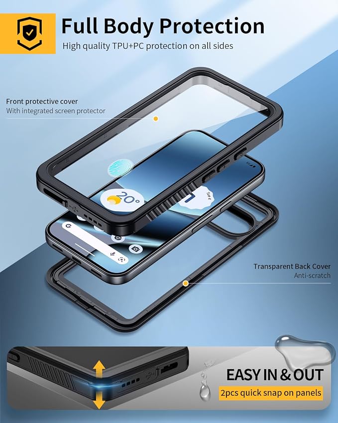 Lanhiem Pixel 10 Pro Case, IP68 Waterproof Dustproof Case - Image 4