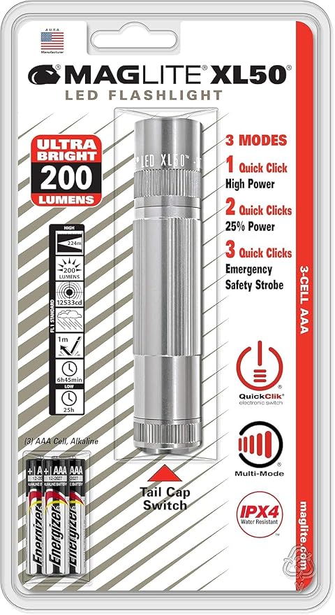 MagLite XL50 LED Flashlight, Compact and Powerful by Maglite