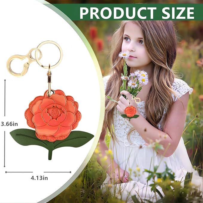 BORKUANA Leather Keychain Holder Case Compatible - Image 2