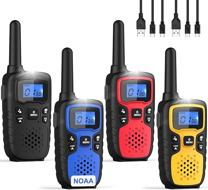 Wishouse Walkie Talkies for Adults Long Range-Rechargeable 4 Pack 2 Way Radios by WisHouseWALKIETALKIESFORTHEENTIREFAMILY