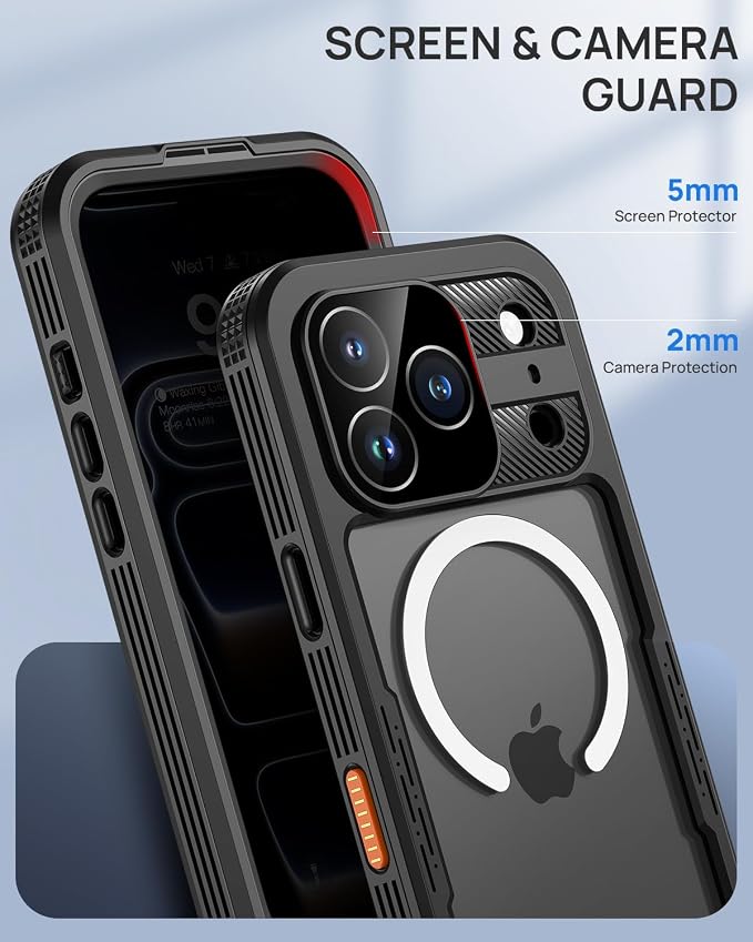 Lanhiem Magnetic for iPhone 17 Pro Case, Built-in Privacy Screen Protector - Image 8